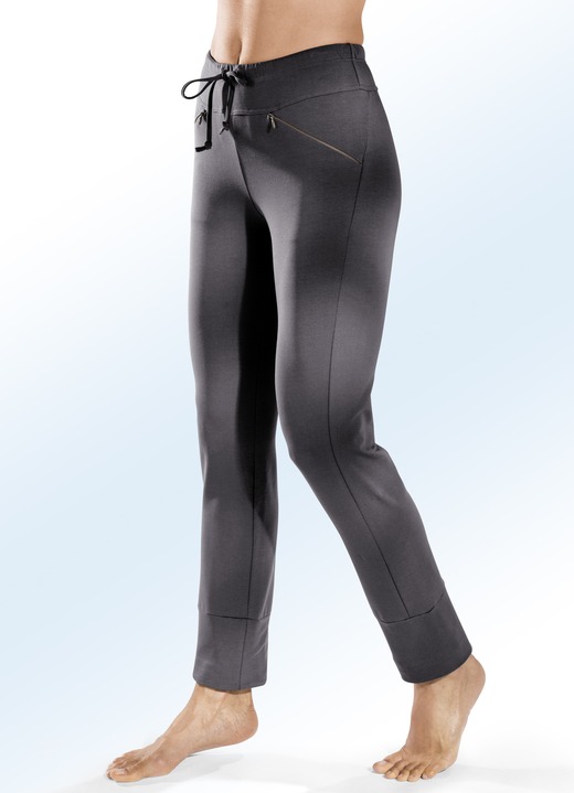 Broeken - Broek met comfortabele elastische tailleband, in Größe 018 bis 056, in Farbe ANTRACIET Ansicht 1