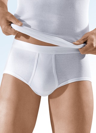 Verpakking van vijf witte fijne rib slips