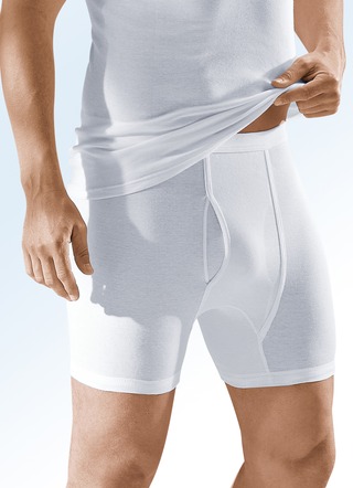 Vierpack fijne ribonderbroeken, wit