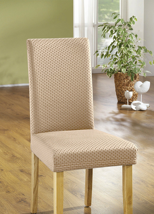 Grand foulards - Stoelhoes van stretchmateriaal in mooie kwaliteit, in Farbe BEIGE Ansicht 1
