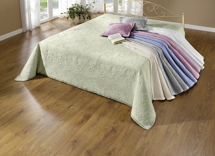 Jacquard dagdekens met lintrand en kussenslopen