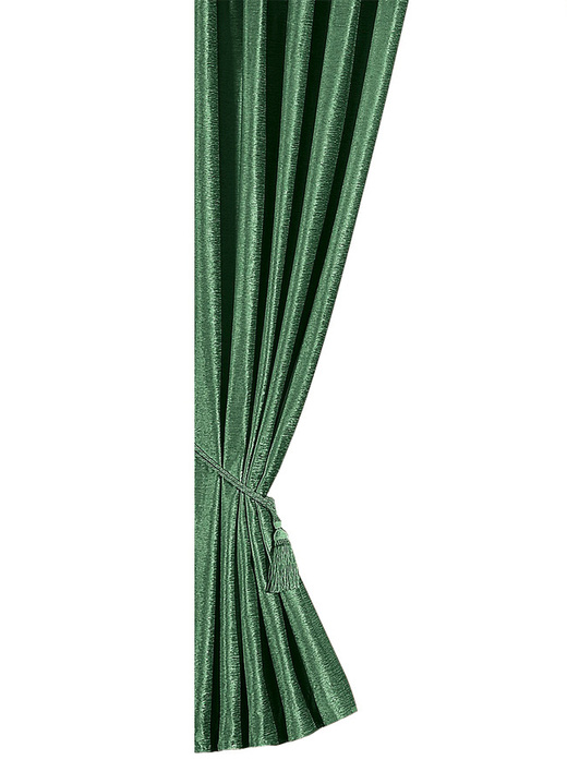 - Overgordijn met universele railband, in Größe 364 (H 150 x B 130 cm) bis 464 (H 245 x B 260 cm), in Farbe GROEN Ansicht 1