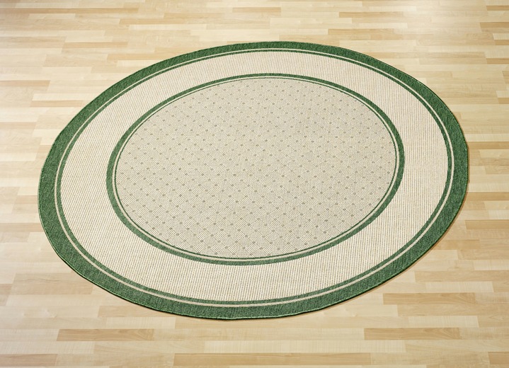 Modern - Bruggen en tapijten in hoogwaardige sisal-look, in Größe 111 (Brug, 60 x 110 cm) bis 306 (Teppich, ø 200 cm), in Farbe GROEN Ansicht 1