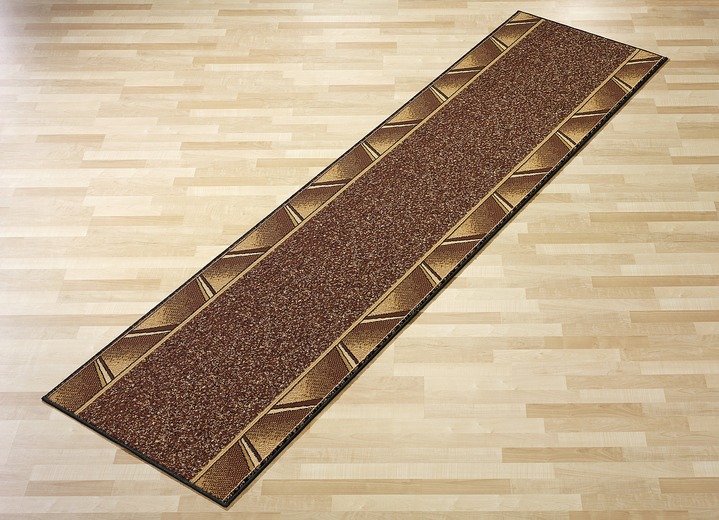 Lopers & trapmatten - Loper op maat gemaakt, geschikt voor vloerverwarming, in Größe 103 (Loper, 70 cm breed) bis 109 (loper, 120 cm breed), in Farbe BRUIN Ansicht 1