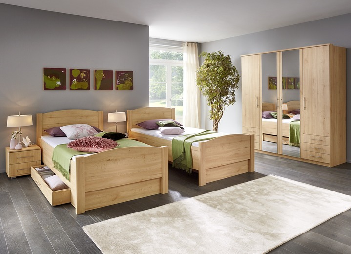 Slaapkamerkasten - Slaapkamerprogramma met comfortabele bedden, in Farbe BEUK LIVORNO, in Ausführung Nachtkastje Ansicht 1
