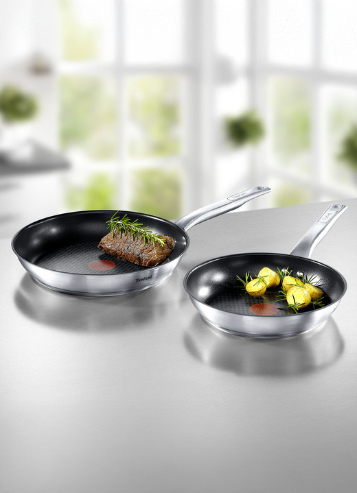 Potten & pannen - Roestvrijstalen Tefal-pannen, in professionele kwaliteit, in Farbe ROESTVRIJ STAAL, in Ausführung Pan 24 cm Ansicht 1