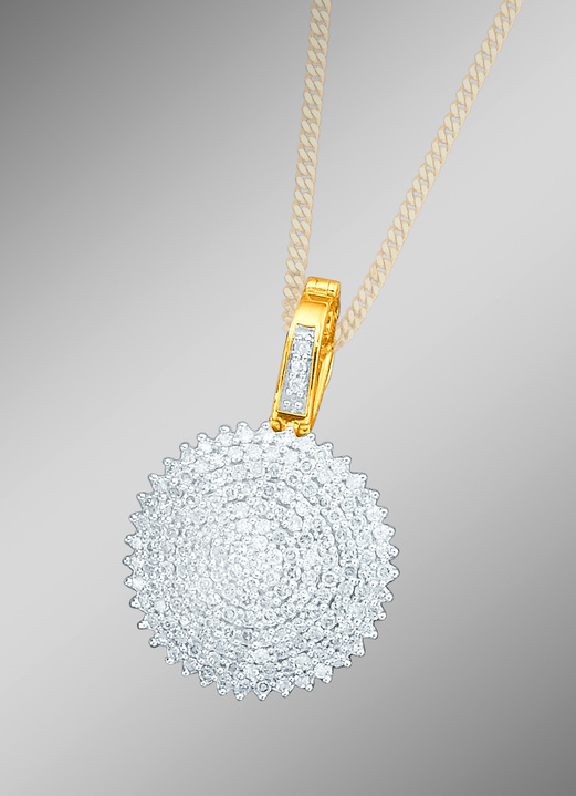 Hangers - Aparte kettinghanger met 160 diamanten, in Farbe