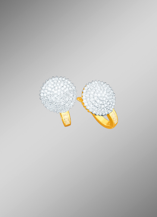 Oorbellen - Hoogwaardige oorbellen met 188 diamanten, in Farbe