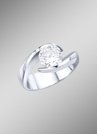Handgemaakte solitaire ring met diamant