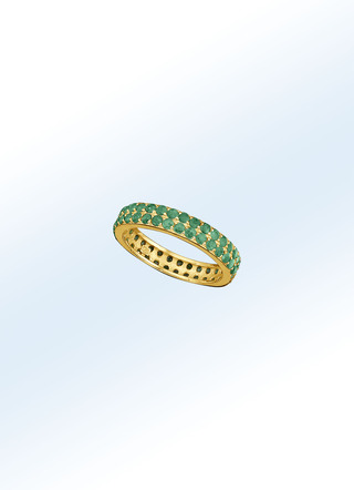 Betoverende Memoire-ring met echte smaragden