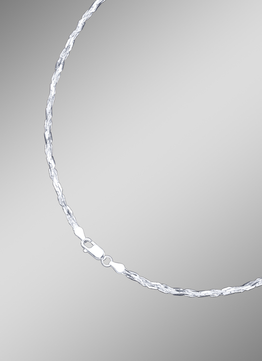 Halskettingen - Met diamant beklede pottenketting met karabijnsluiting, in Farbe  Ansicht 1
