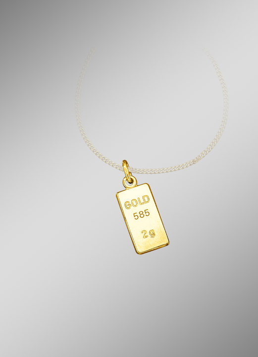 - Massief gouden hanger, in Farbe , in Ausführung 2 gram Ansicht 1