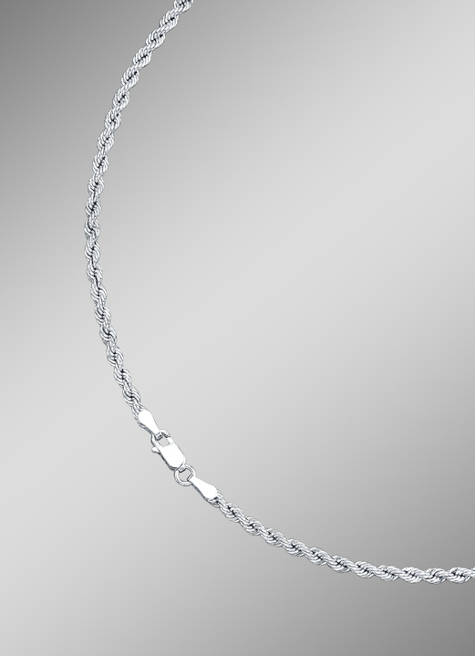 Halskettingen - Stijlvolle koordketting in witgoud, in Farbe  Ansicht 1