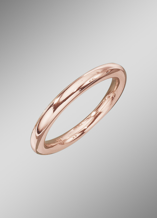 Hoogglanzende partnerring van roségoud