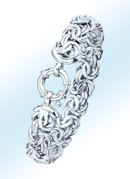 Armbanden - Zware armband met Prince of Whales-ketting, met sierlijke karabijnsluiting, in Farbe
