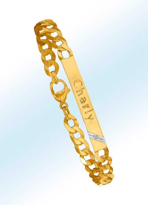 Heren gouden sieraden - Massieve pantserketting-armband, in verschillende uitvoeringen, in Farbe