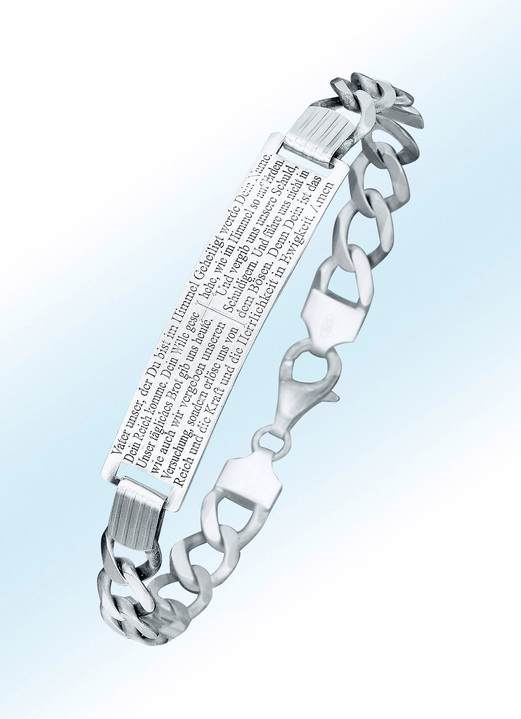 Armbanden - Massieve armband met het complete 'Onze Vader', in Farbe