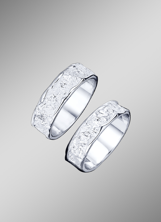 Ringen - Zware partnerring met opvallende structuur, in Größe 160 bis 240, in Farbe , in Ausführung Breedte 5,5 mm