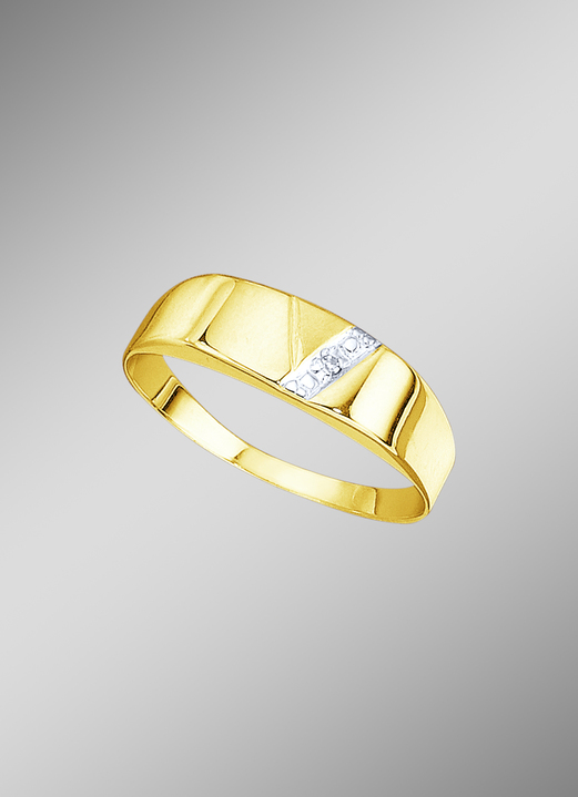 Ringen - Damesring met diamant, in Größe 160 bis 220, in Farbe