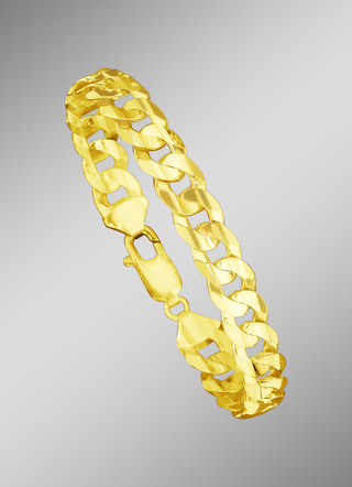 Massief gediamanteerde curb ketting armband