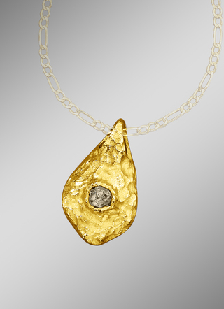 Kettinghanger met ruwe diamant