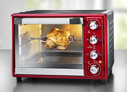 Ovenset met grillrooster, bakplaat en draaispit
