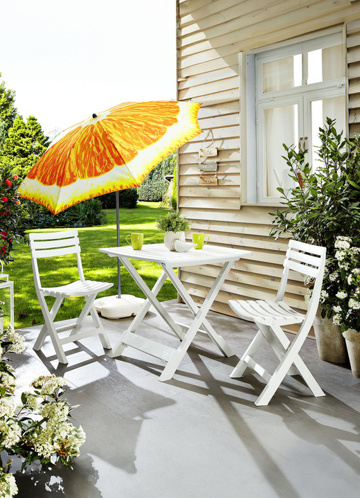 Garten - UV-beständiges Balkon-Set, 3-teilig, in Farbe WEISS Ansicht 1