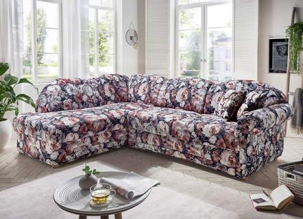 Hoekbank met slaapfunctie en bedlade