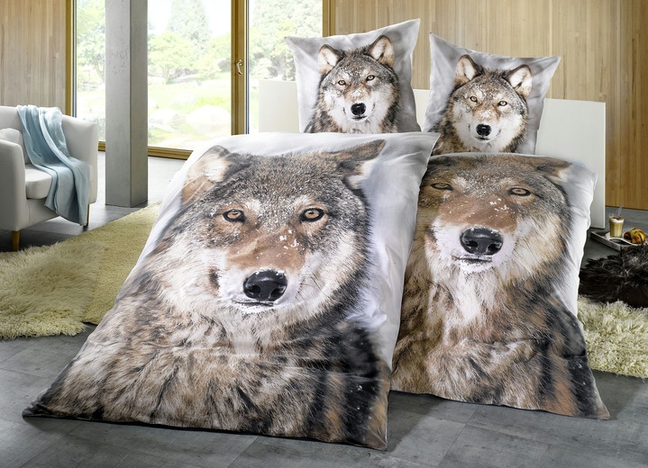 Beddengoed - Beddengoed voor het hele jaar van puur katoen, in Größe 112 (80/80 cm + 135/200 cm) bis 115 (80/80 cm + 155/220 cm), in Farbe GRIJS Ansicht 1