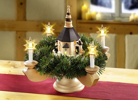 Adventskandelaar van hout