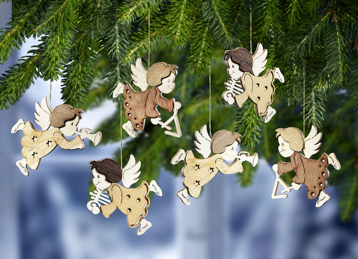 Uit het Ertsgebergte - Kerstboomhangers, set van 6, in Farbe BRUIN Ansicht 1