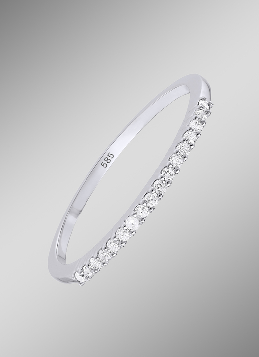 Ringen - Verfijnde damesring met witte diamanten, in Größe 160 bis 220, in Farbe