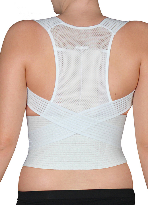 Gesunder Rücken - Hydas Geradehalter mit Stützgürtel, in Farbe WEISS Ansicht 1