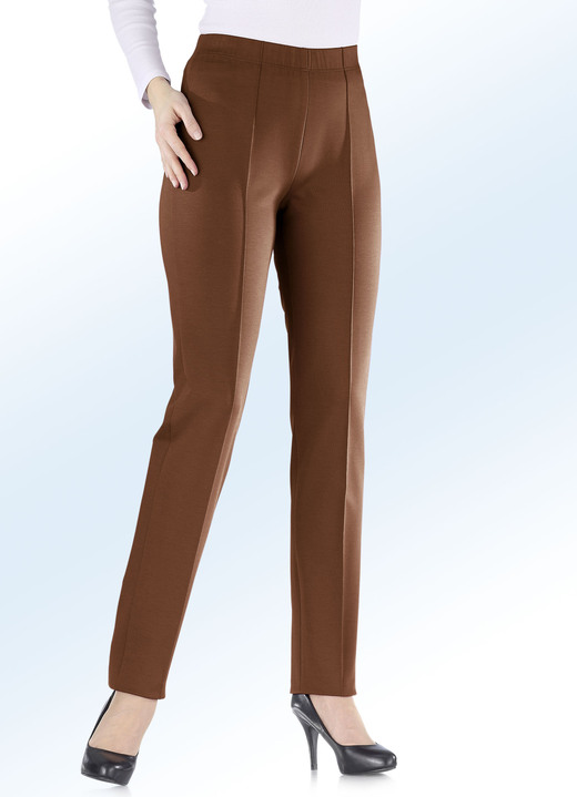 Broeken met elastische band - Jerseybroek in 9 kleuren Broeken met elastische band - Jerseybroek in 9 kleuren, in Größe 019 bis 245, in Farbe COGNAC