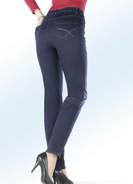 Jeans - Supercomfortabele jeans in vijfzakkenmodel, in Größe 018 bis 054, in Farbe DONKERBLAUW Ansicht 1
