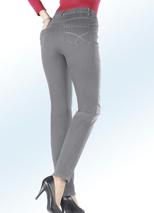 Broeken - Supercomfortabele jeans in vijfzakkenmodel, in Größe 018 bis 054, in Farbe GRIJS Ansicht 1