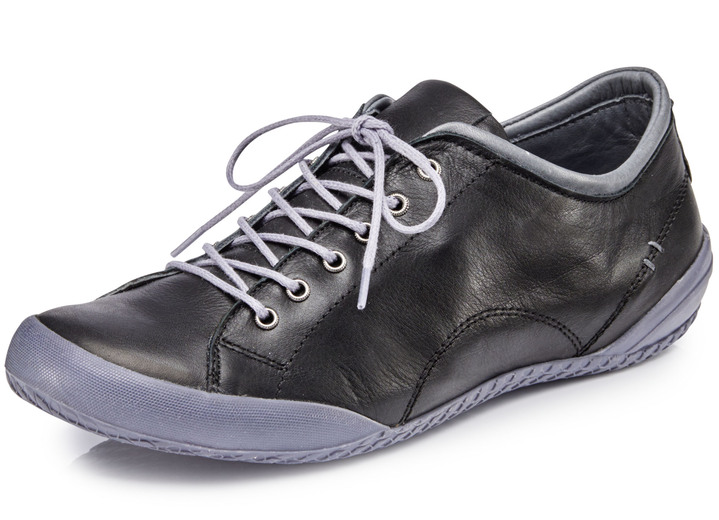 Instappers & veterschoenen - Andrea Conti, klassieke dames veterschoen, met uitneembare leren binnenzool, in Größe 036 bis 042, in Farbe ZWART Ansicht 1