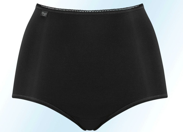 Slips - Sloggi 24/7 driepack slips met platte randen, in Größe 038 bis 054, in Farbe ZWART Ansicht 1