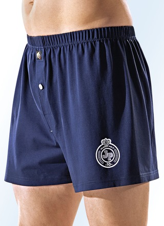 Vierpack boxershorts, effen met printmotief