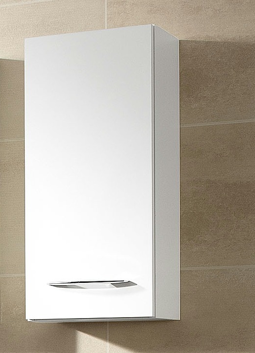 Badkamermeubels - Badkamermeubelserie, kan ook hangend gemonteerd worden, in Farbe WIT, in Ausführung Hangkast, 1 deur Ansicht 1