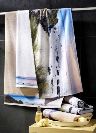 Prachtige badstofserie met het hemelse strandmotief "Cornwall".