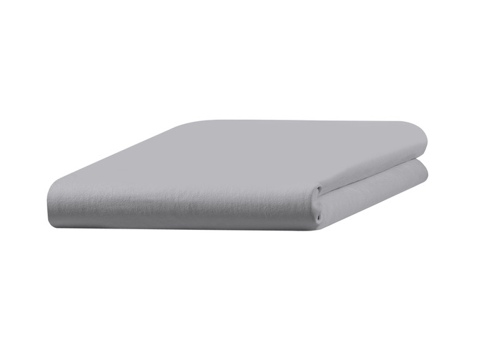Hoeslakens - Bella Donna gedraaid jersey stretch hoeslaken, in Größe 133 (90–100/190–220 cm, matrashoogte tot 30 cm) bis 938 (180–200/200–220 cm, matrashoogte tot 45 cm), in Farbe ZILVER Ansicht 1