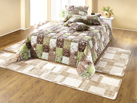 Katoenen spreien en kussenovertrekken in patchwork-look