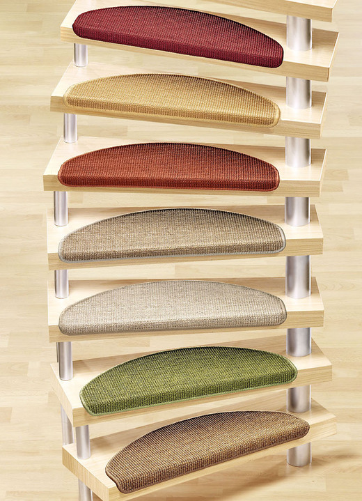 Lopers & trapmatten - Trapmatten, verpakking van 15 stuks, gemaakt van echte sisal - puur natuur, in Farbe BEIGE Ansicht 1