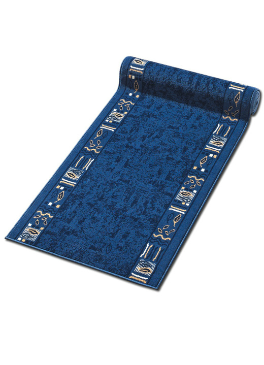 Lopers & trapmatten - Loper op maat gemaakt, in Größe 103 (Loper, 70 cm breed) bis 109 (loper, 120 cm breed), in Farbe BLAUW Ansicht 1
