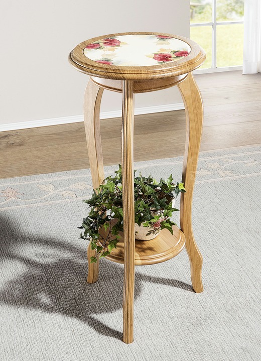 Kleine meubels - Bloemenstandaard van massief hout, in Farbe EIKEN Ansicht 1