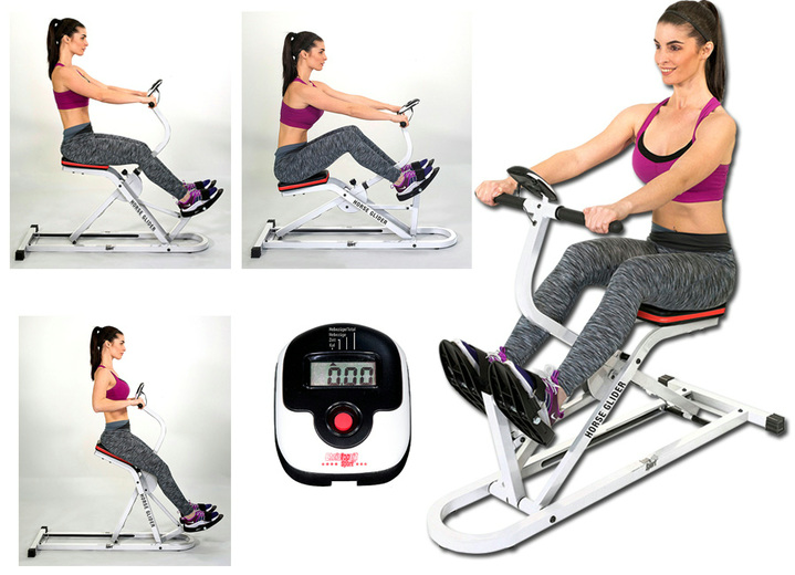Fitness - 'Horse Glider' fitnessapparaat van Christopeit, in Farbe WIT-ZWART Ansicht 1