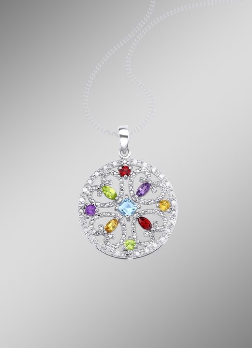 - Kettinghanger met diamanten en edelstenen, in Farbe  Ansicht 1