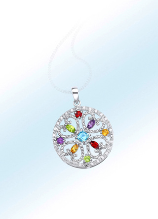 Kettinghanger met diamanten en edelstenen