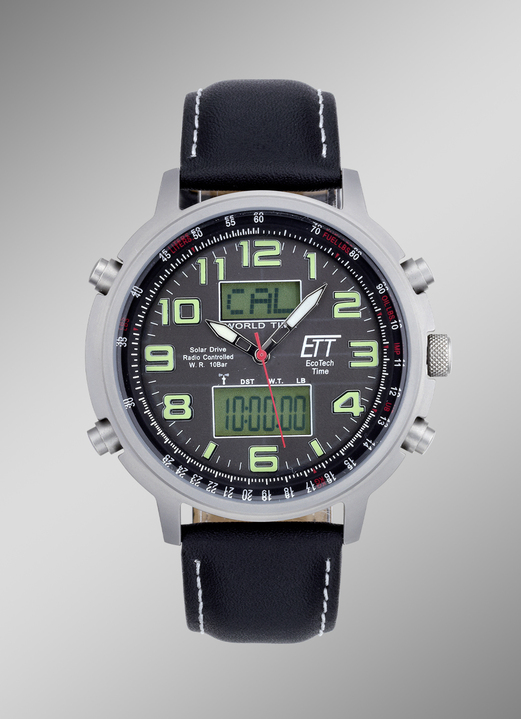 ETT - Radiografisch herenhorloge op zonne-energie van ‘ETT’, in Farbe